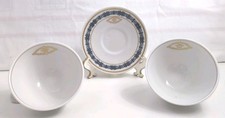 Antique 1920's 3 Piece B&O RAILROAD Restaurant Ware Berry Bowls & Saucer picture