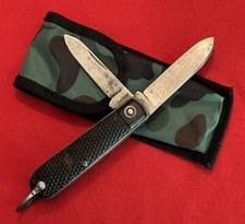 WW2 H. M. SLATER SHEFFIELD (2) BLADE MILITARY UTILITY KNIFE VERY RARE EXAMPLE picture