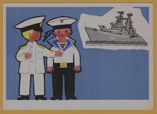 1971 Soviet Navy Missile Cruiser VARYAG USSR Naval Warship Postcard Fleet picture