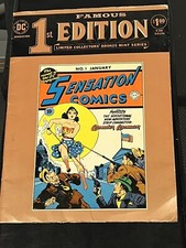 DC Famous 1st edition no 1 January sensational comics - wonder woman 10 x 13 1/2 picture
