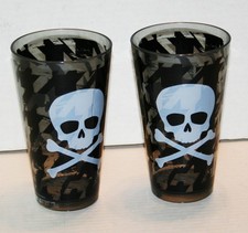 16 oz Plastic Skull And Crossbones Halloween Cup Tumbler x 2 Target Home picture