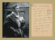 Robert Bresson (1901-1999) - Filmmaker - Rare autograph card signed - 1961 - COA picture