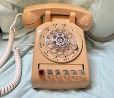 Vintage Western Electric Beige Rotary Phone 6 Button 564 Multiline UNTESTED picture