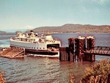 VINTAGE  CHROME  POST CARD  FERRY NISQUALLY LOPEZ ISLAND WASHINGTON  SAN JUANS picture