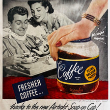 1947 Duraglas Coffee Jars Advertisement Vacuum Seal Storage Vintage DWWW8 picture