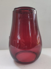 Vintage Dietz Syracuse, NY Red Glass Fitzall Loc Nob Lantern Globe H11 picture