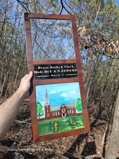 1830s Brass Bushed Clock By C & N Jerome Bristol Bruton Parish Episcopal Church picture