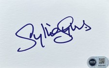 Sylvia Syms Signed Index Card ACG COA AG21781 picture