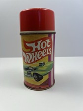 Vintage VTG 1969 Hot Wheels Thermos #2804 Mattel Red Cup Glass Liner picture