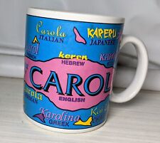 RARE Carol Language Name Gift Mug Coffee Tea Karol Carolina karolina carola VTG picture