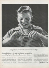 1959 Kolynos Toothpaste Only Dentist Can Clean More Thoroughly Vintage Print Ad picture