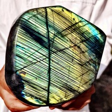 4.47LB Top natural Labrador flash moonstone quartz crystal mineral specimen picture