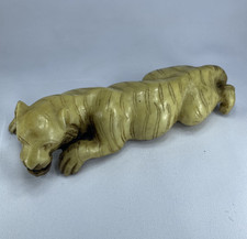 Hand Carved Marble Tiger Figurine Sculpture Vintage Style picture