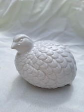 Quail White Ceramic Figurine MCM  picture