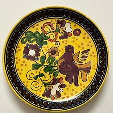 Vintage Porcelain Ceramica Barkochs Decorative Plate  Yellow & red picture