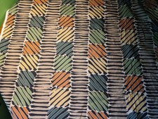 Vintage 5th Ave Designs Geometric Cotton Linen By the Yard 55
