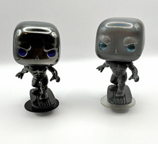 Good Boy Custom Silver Surfer Funko 563 Lot of 2 Metallic Holo + Black Chrome picture