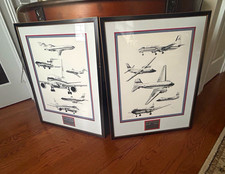 Piedmont Airlines Commemorative Framed Airline Art Prints Set 1948-1988 picture