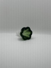 14MM Cool Green  Unique Thick Glass Wavy Replacement Hookah Bowl Slide picture