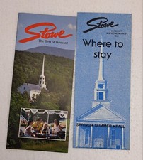 Vintage Travel Pamphlet Stowe Vermont 1982 picture