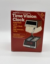 NEW Vintage 1970s SPARTUS TIME VISION 1400 Digital Alarm Clock Telescoping Lamp picture