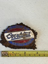 Vintage 1920s Willys Overland Enamel Radiator Emblem Badge Car Auto Tag Sign picture