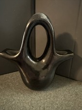 Birdell Signed Blackware Vase. Santa Clara Pueblo New Mexico Native American picture