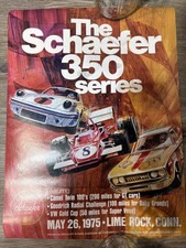 The Schaefer Beer 350 Series Vintage Poster Lime Rock 1975 picture