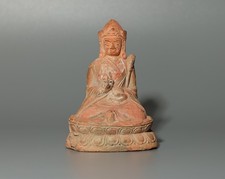 Real Tibet 1400s Old Antique Buddhist Clay Tsa Tsa Buddha Statue Padmasambhava picture