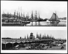 Two panoramic drawings published by Adolph Witteman depicting the - Old Photo picture