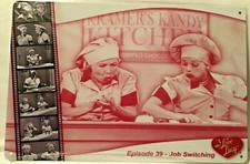 TIN SIGN new 8x12 I love Lucy TV Lucille Ball Ethel chocolate Candy funny K33/36 picture