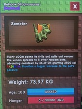 🌱 Grow A Garden 🌱 - GAG - 🔥Roblox - Rainbow Titanic Huge Dilophosaur 🔥 picture