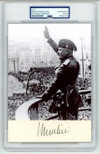 Benito Mussolini~ Signed Autographed Italian Dictator ~ PSA DNA Encased picture