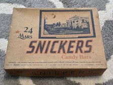 Vintage 1940s Mars Snickers Candy Bar 24 Count Display Box Advertising Empty picture
