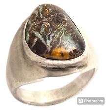 Rare Michael Rogers Virgin Valley Nevada Boulder OPAL STERLING SILVER RINGsz9.75 picture