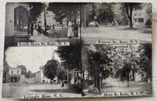 c. 1905 Town of Rose / Wayne County / New York Four-Scene Postcard UNUSED picture