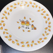 One Fiesta Candy Corn Trick Or Treat Plate - HOMER LAUGHLIN  (extremely Rare) 9” picture