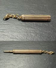VINTAGE FAIRCHILD GOLD FILLED TELESCOPING MECHANICAL PENCIL CHATELAIN FOB P275 picture