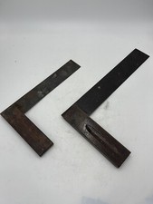 Square Rule Vtg Carpentry Construction Measuring Device Dad Gift Wood Handles picture