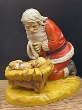 Fontanini Santa Bowing to Baby Jesus 1984 Vintage #598 Italy picture