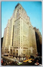 Postcard Hotel New York 34th Street at Eighth Ave cars pedestrians circa 1960 picture