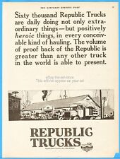 1919 Republic Motor Truck Company Alma MI Antique Print Ad Positively Heroic picture
