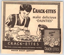 1946 CRACK-ETTES CRACKERS BY WESTON Vintage 5