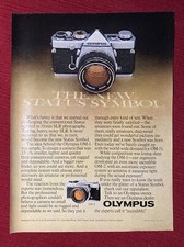 Olympus OM-1 Camera “The New Status Symbol” 1977 Print Ad - Great to Frame picture