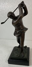 10” Bronz Male Golfer Statue Trophy picture
