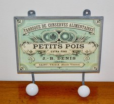 Antique VTG French 1890 Bordeaux Petits Pois Food Kitchen Advertisement Sign Ad picture