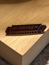 RARE Vintage M. Hohner Harmonica Enamel Brass Advertisement Pin - Germany picture