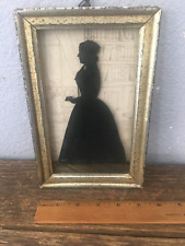 VTG Framed Silhouette Victorian Lady Cameo picture