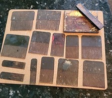 Antique Tools GRAIN PAINTING 13 COMBS KIT Henry Taylor England Metal Case 1800s picture