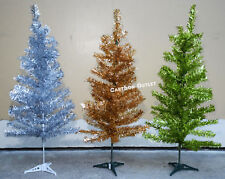 TINSEL SILVER GREEN GOLD/BRONZE ARTIFICIAL CHRISTMAS TREE UNDECORATED TABLE TOP  picture